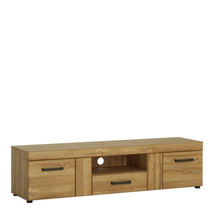 Cortina Wide TV Cabinet with 2 Doors and 1 Drawer in Grandson Oak Finish