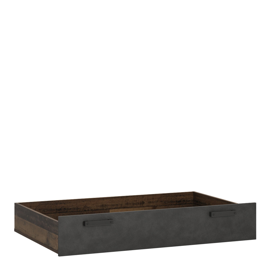 Brooklyn Underbed Storage Drawer in Walnut & Dark Grey
