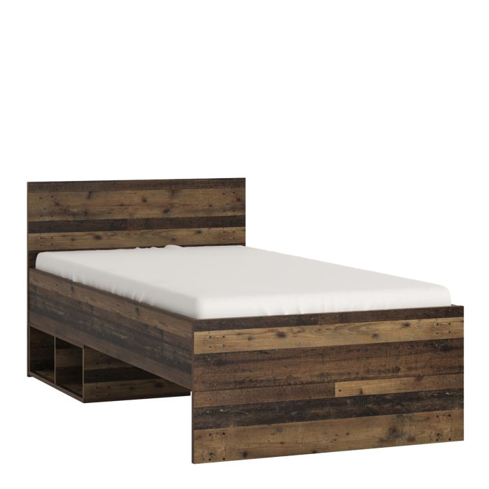 Brooklyn Single Bed Frame 3ft (90x190cm) in Walnut Finish