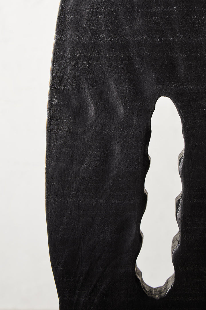 Fidel Rustic Vertical Black Mango Wood Sculpture