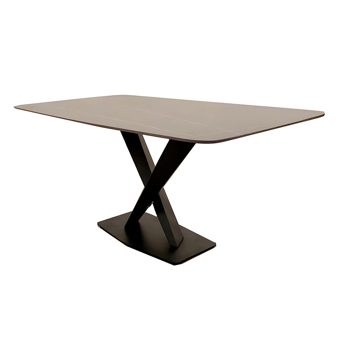 Apollo 1.6m Black Dining Table with Black Sintered Stone Top – Sleek Contemporary Style