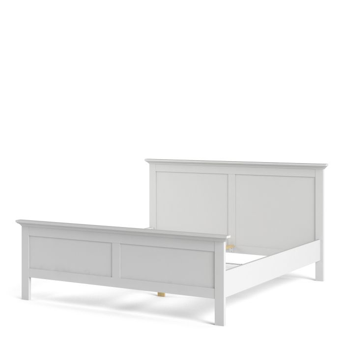 Paris Super King Bed Frame 180 x 200cm in White Finish