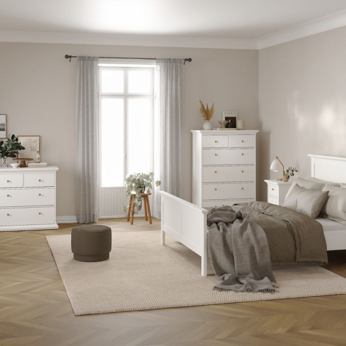 Paris Chest of 6 Drawers in White