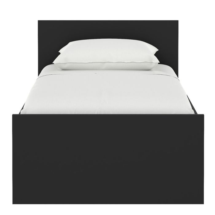 Naia Single Bed Frame 3ft (90x190cm) in Black Matt Finish