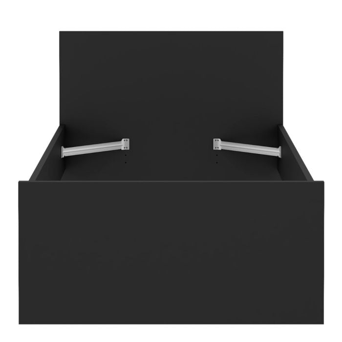Naia Single Bed Frame 3ft (90x190cm) in Black Matt Finish