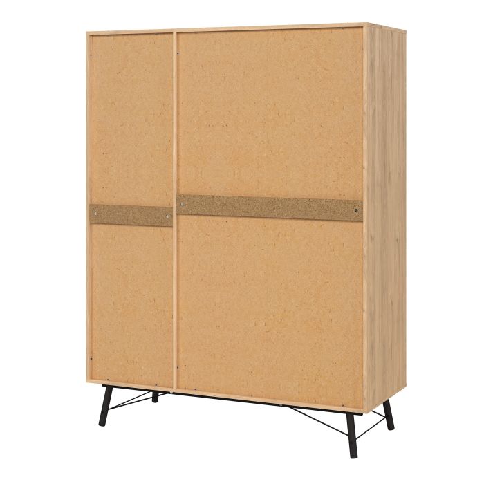 Ry Wardrobe – 3 Doors & 3 Drawers in Jackson Hickory Oak Finish