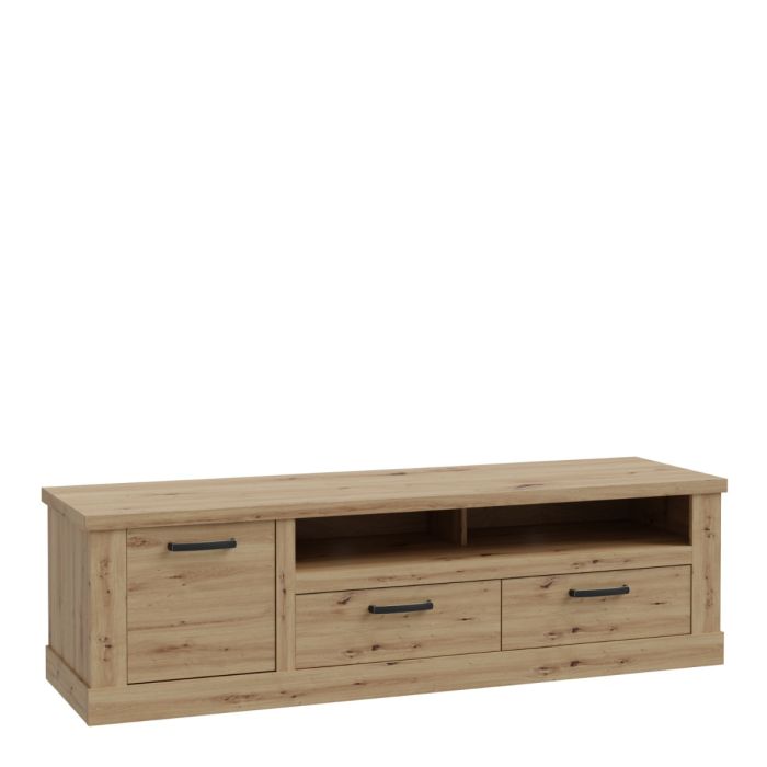 2 Drawer 1 Door TV Unit in Artisan Oak – Corona Collection