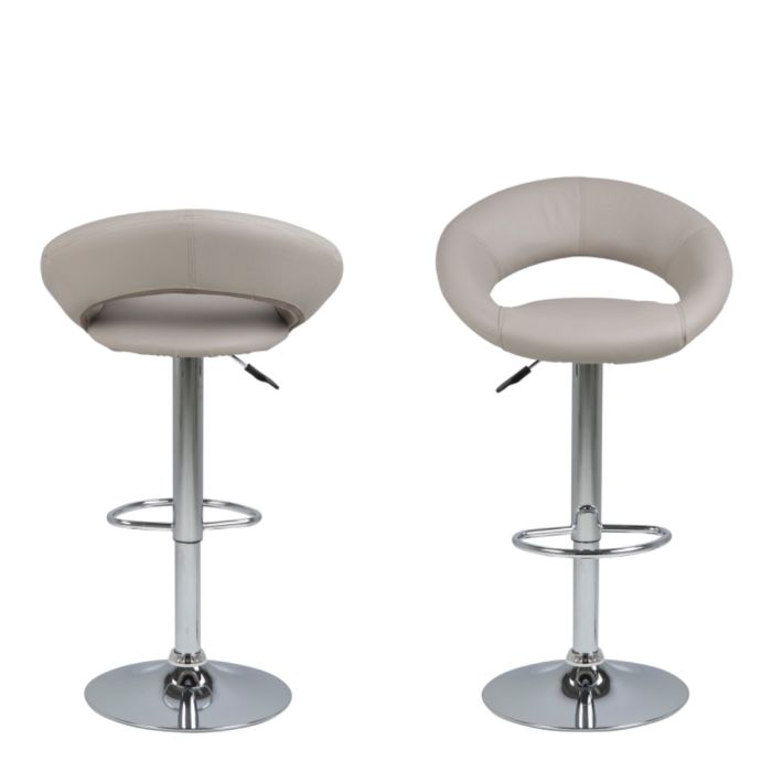 Light Grey Swivel Bar Stool with Open Back – Plump Collection