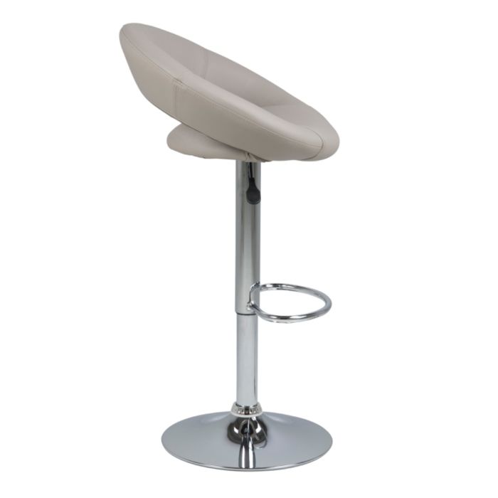Light Grey Swivel Bar Stool with Open Back – Plump Collection