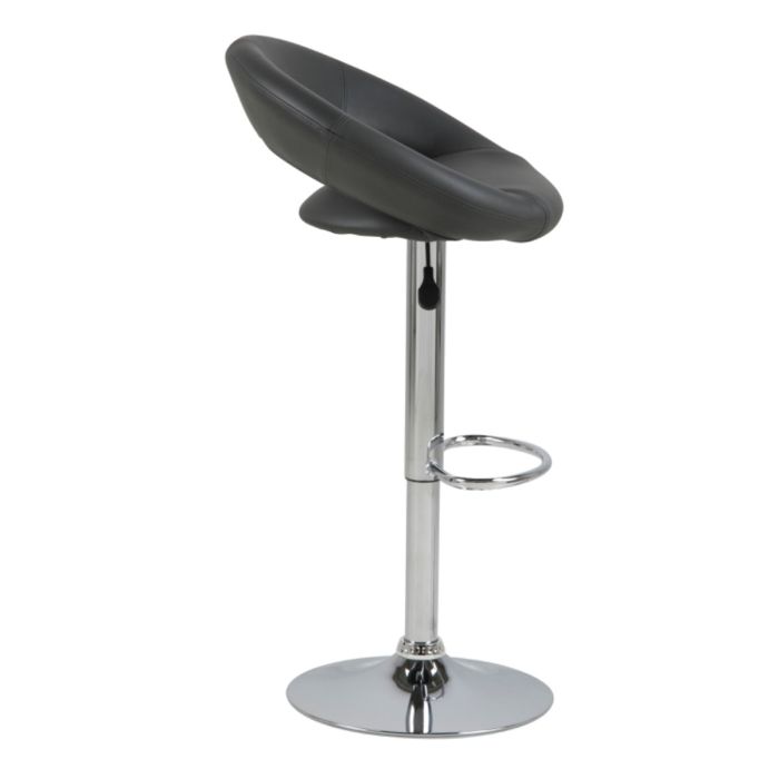 Dark Grey Swivel Bar Stool with Open Back – Plump Collection
