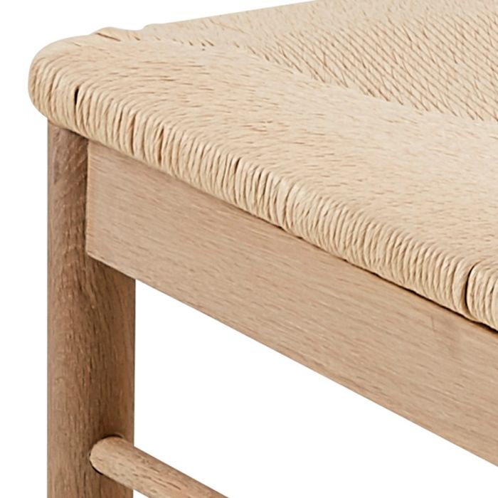 Cassandra Dining Chairs with Armrests in White Oak – Set of 2