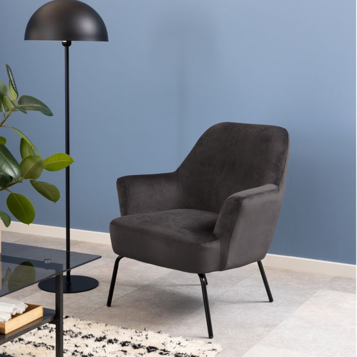Lounge Chair in Dark Grey – Melissa Collection