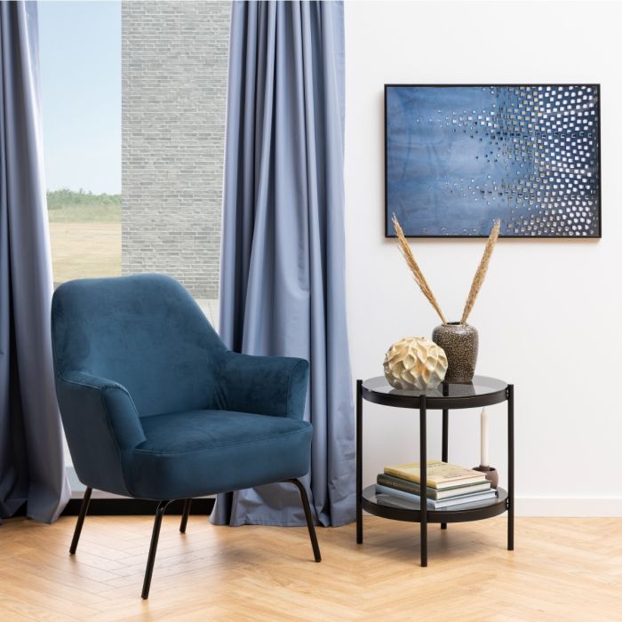 Lounge Chair in Navy Blue – Melissa Collection