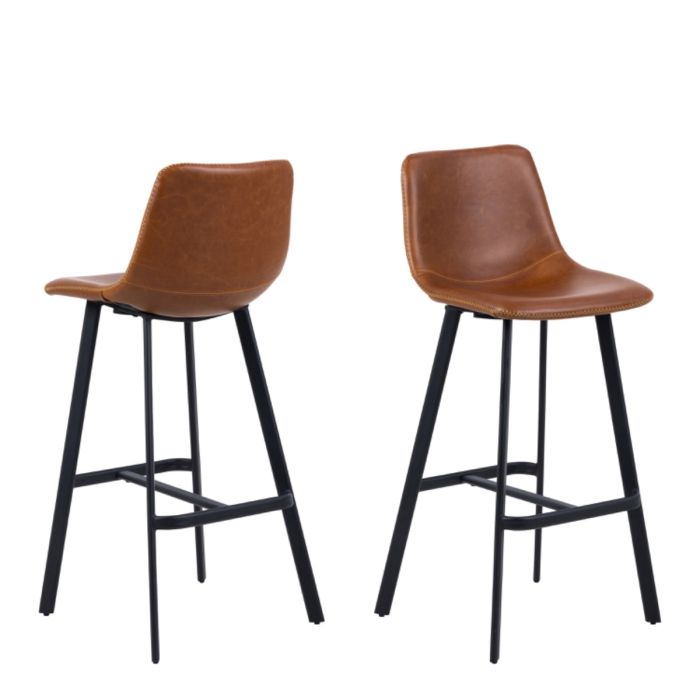 Bar Chairs in Brown – Set of 2 – I_Oregon Collection