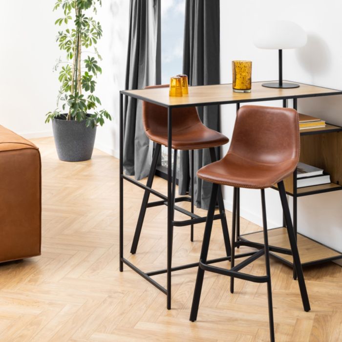 Bar Chairs in Brown – Set of 2 – I_Oregon Collection