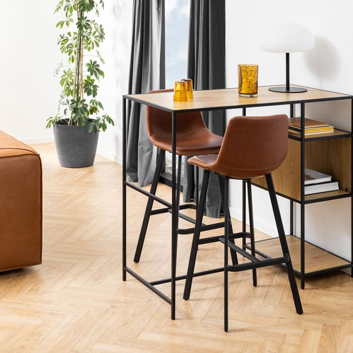 Bar Chairs in Brown – Set of 2 – I_Oregon Collection
