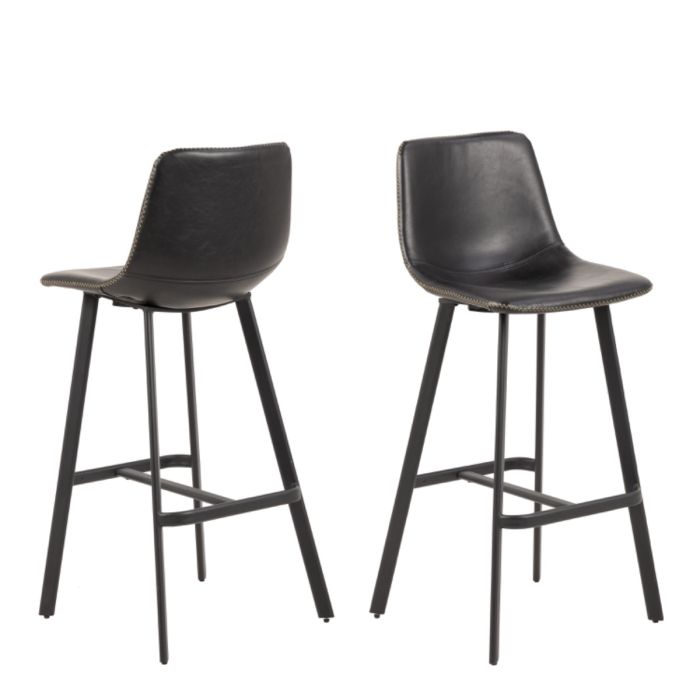 Bar Chairs in Black – Set of 2 – I_Oregon Collection