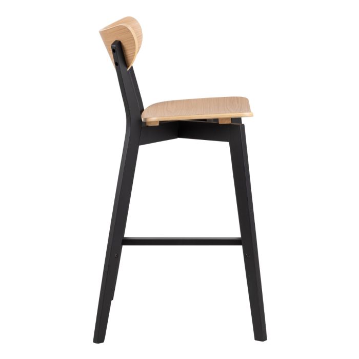 Bar Stools in Black & Oak – Set of 2 – Roxby Collection