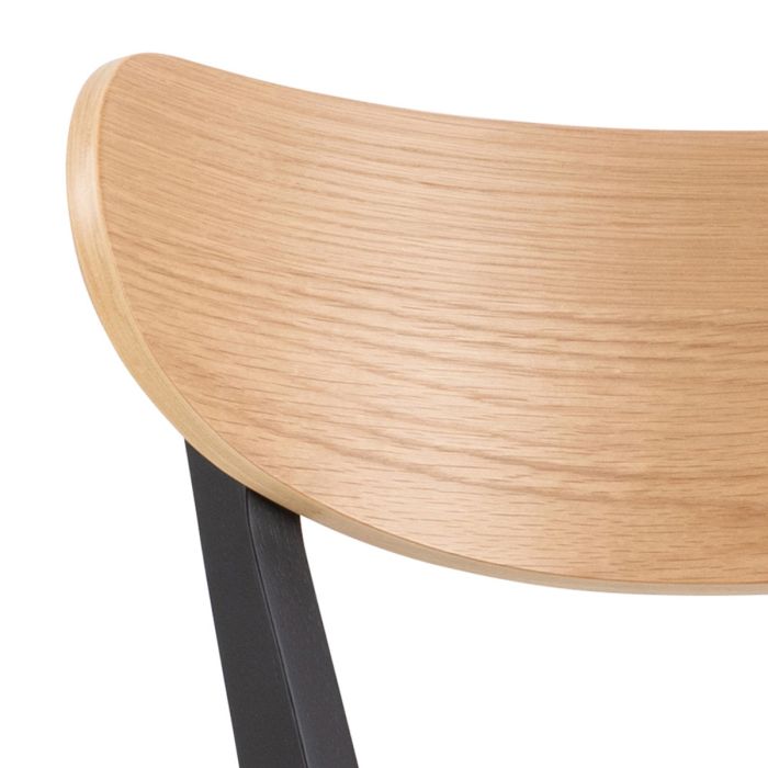 Bar Stools in Black & Oak – Set of 2 – Roxby Collection
