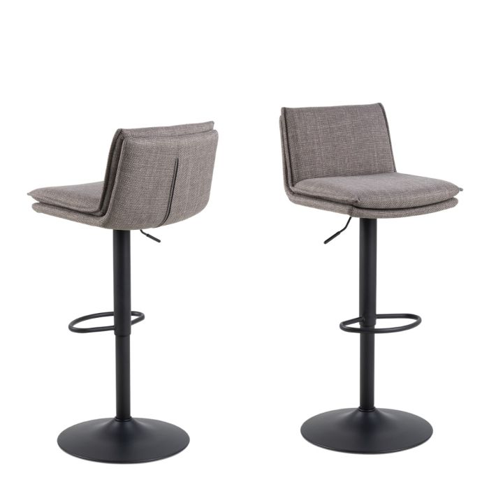 Light Grey-Brown Swivel Bar Stool – Height Adjustable – Flynn Collection