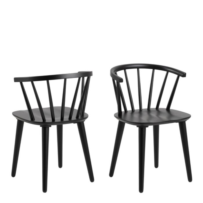 Ida Dining Chair in Black Set of 2