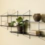 Belfast Wall Unit with 4 Shelves in Matte Black