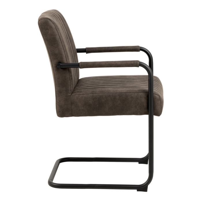 Adele Dining Chairs in Grey Fabric – Set of 2