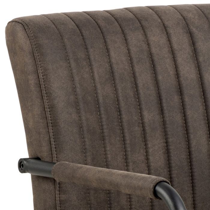 Adele Dining Chairs in Grey Fabric – Set of 2