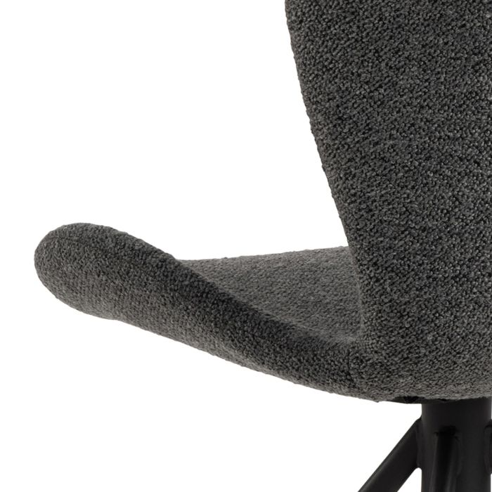 Batilda Swivel Dining Chairs in Grey Fabric – Set of 2