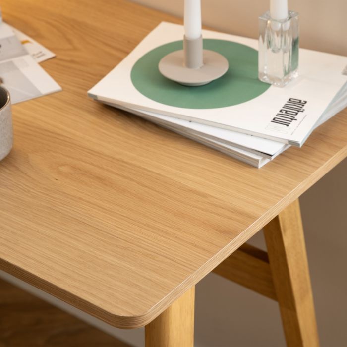Barnett Desk in Oak – Modern Wooden Home Office & Study Table