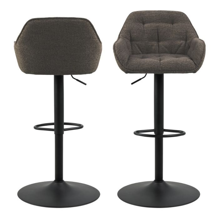 Taupe Swivel Bar Stools – Height Adjustable – Set of 2 – Brooke Collection