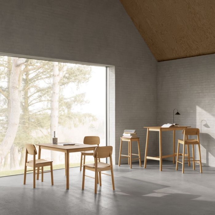 Barlow Dining Chair in Matt Oak, Set of 2