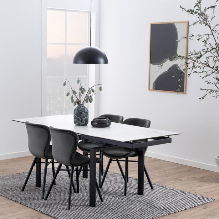 Batilda Dining Chair in Dark Grey, Set of 2