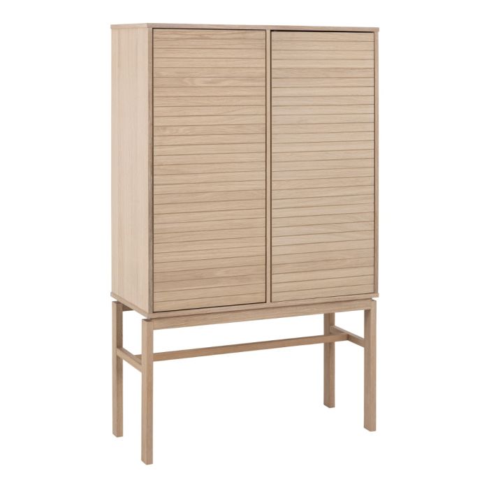 Cabinet with 2 Doors & 4 Shelves in White Oak – Linley Collection
