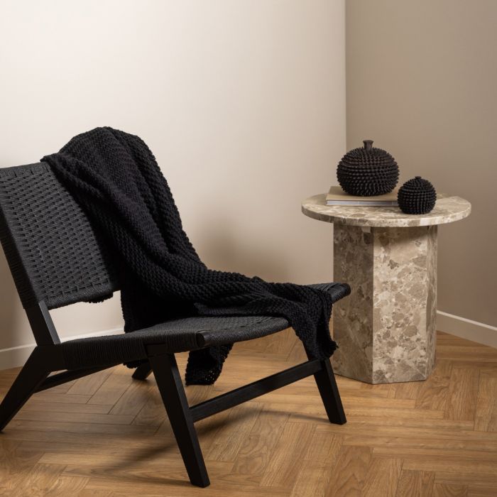 Side Table in Brown Marble 50x50cm – Naxos Collection
