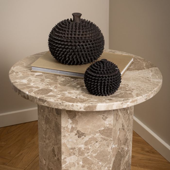 Side Table in Brown Marble 50x50cm – Naxos Collection