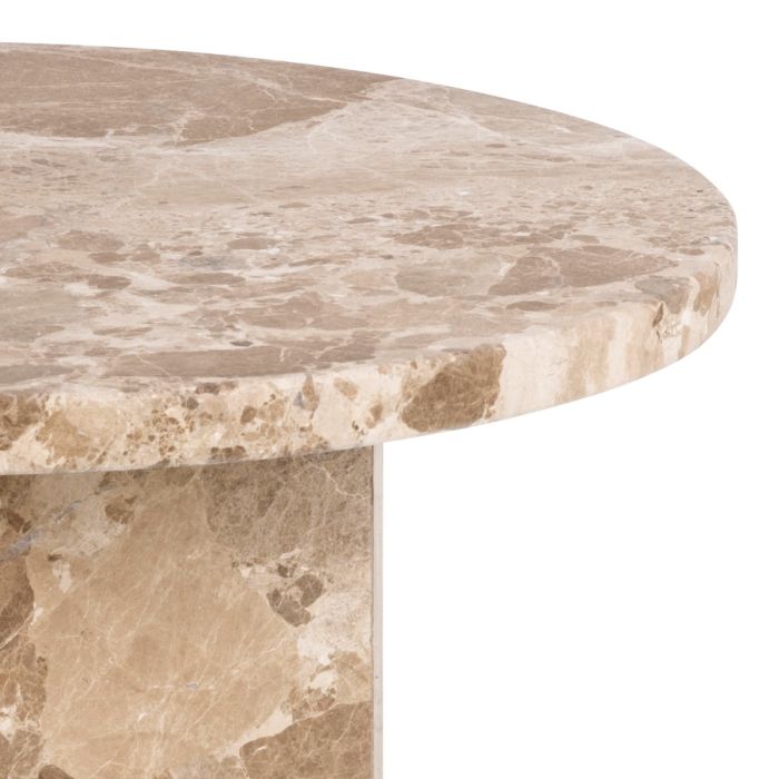 Side Table in Brown Marble 50x50cm – Naxos Collection