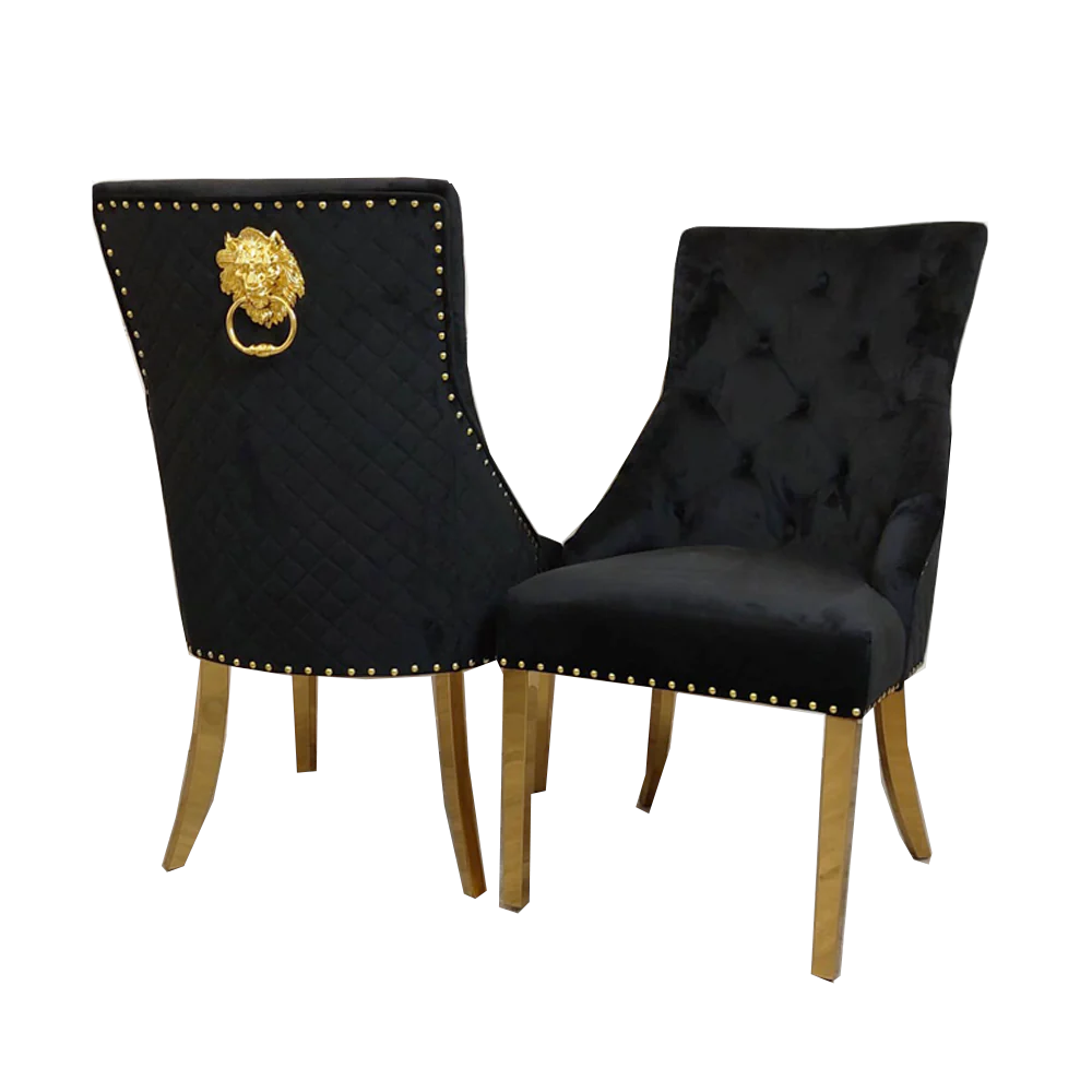 Bentley Gold Dining Chair – Available in Sets of 2, 4, or 6