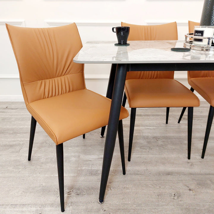 Flora Leather Dining Chair – Available in Sets of 2, 4, or 6