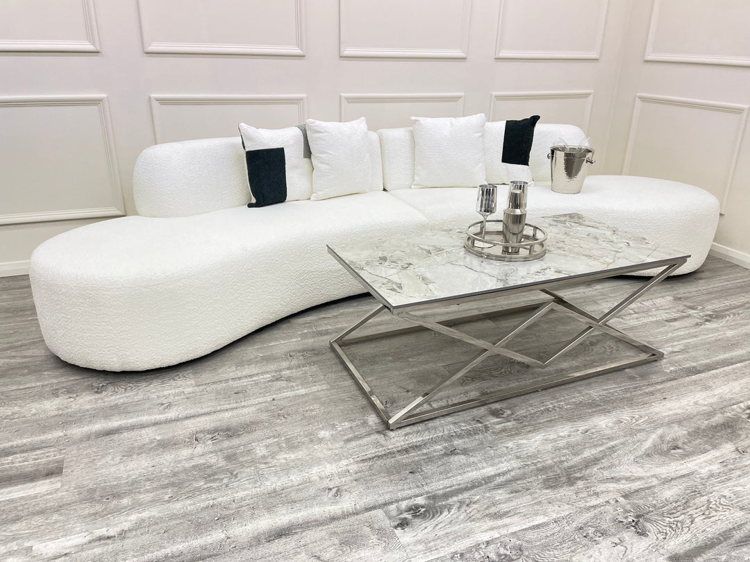 Miami Curved Cinema Bouclé Sofa
