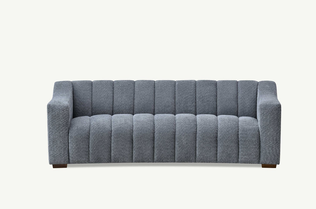 3 Seater Sofa in Iron Bouclé Fabric – Aluxo Astoria Modern Design
