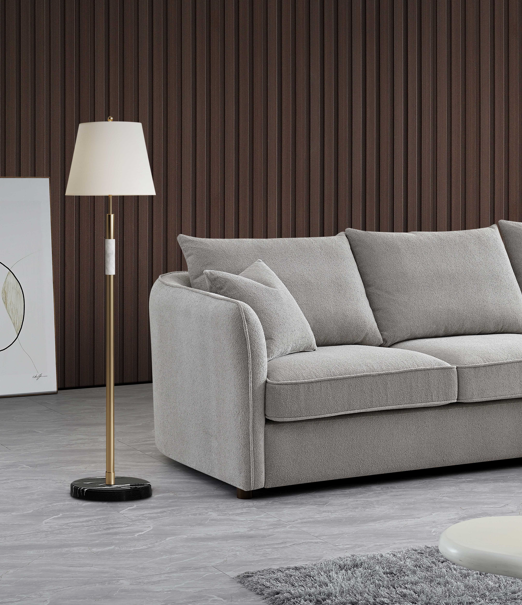 Aluxo Rubin Corner Chaise in Pebble Bouclé