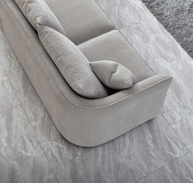 Aluxo Rubin Corner Chaise in Pebble Bouclé