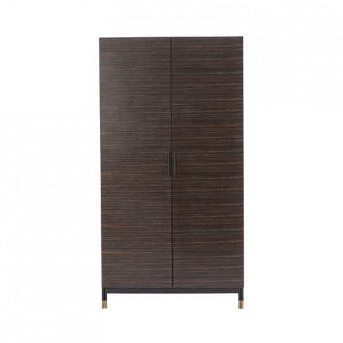 Bali 2 Door Wardrobe – Natural Wood Finish with Modern Storage