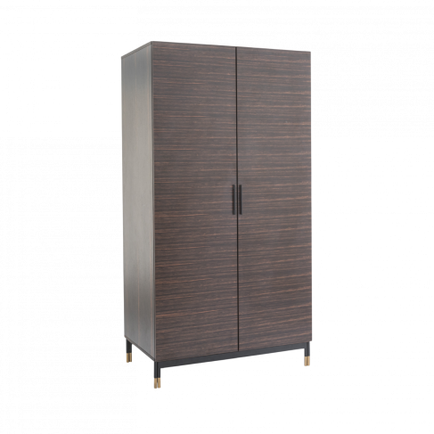 Bali 2 Door Wardrobe – Natural Wood Finish with Modern Storage
