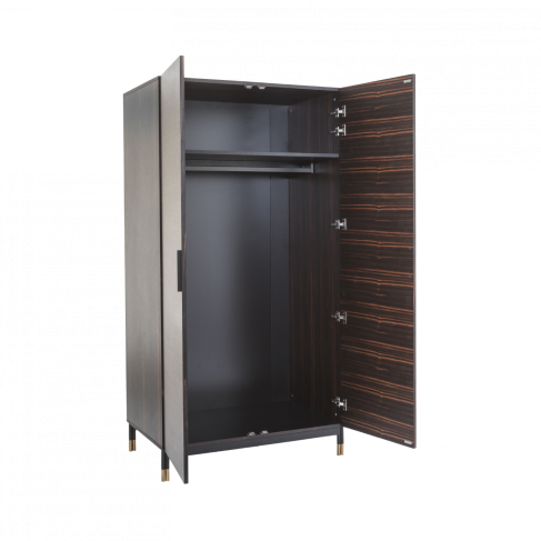Bali 2 Door Wardrobe – Natural Wood Finish with Modern Storage