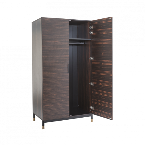 Bali 2 Door Wardrobe – Natural Wood Finish with Modern Storage