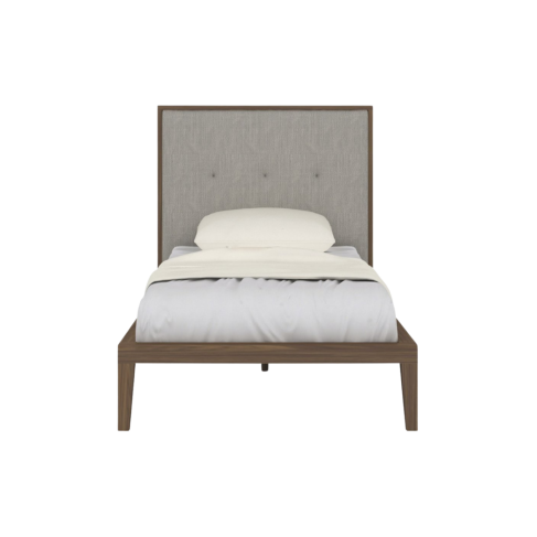 Ivy Single Bed – Solid Wooden Frame in Walnut Finish
