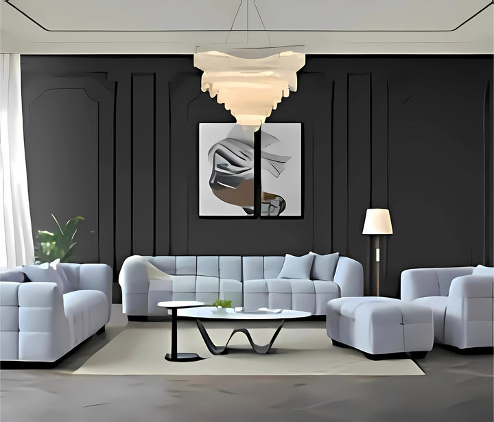 Aluxo Tribeca Sofa Range in Pearl Bouclé Fabric