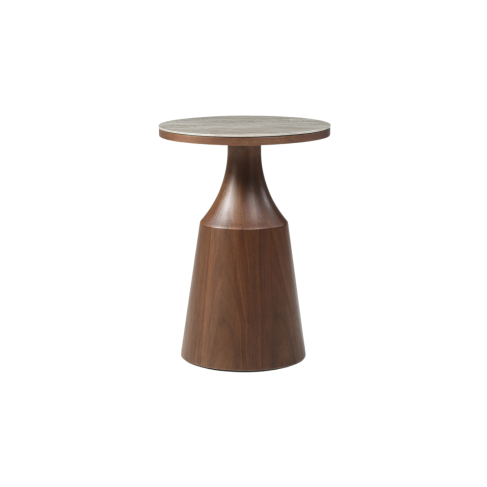 Willow End Table – Natural Wood Finish with Rustic Detailing